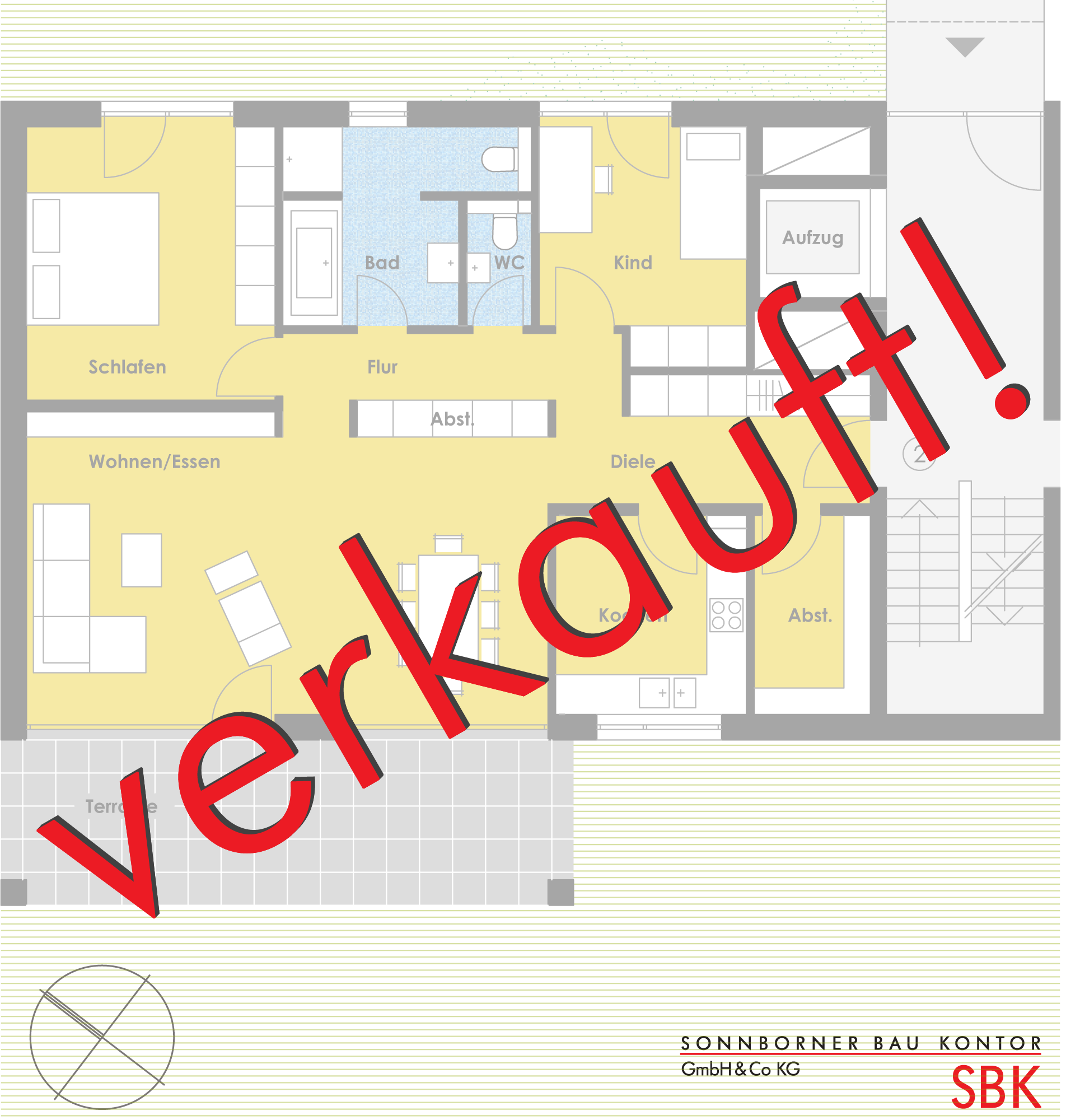Grundriss Wohnung 2 Objekt Haeselerstraße 1 + 3 in Wuppertal Vohwinkel