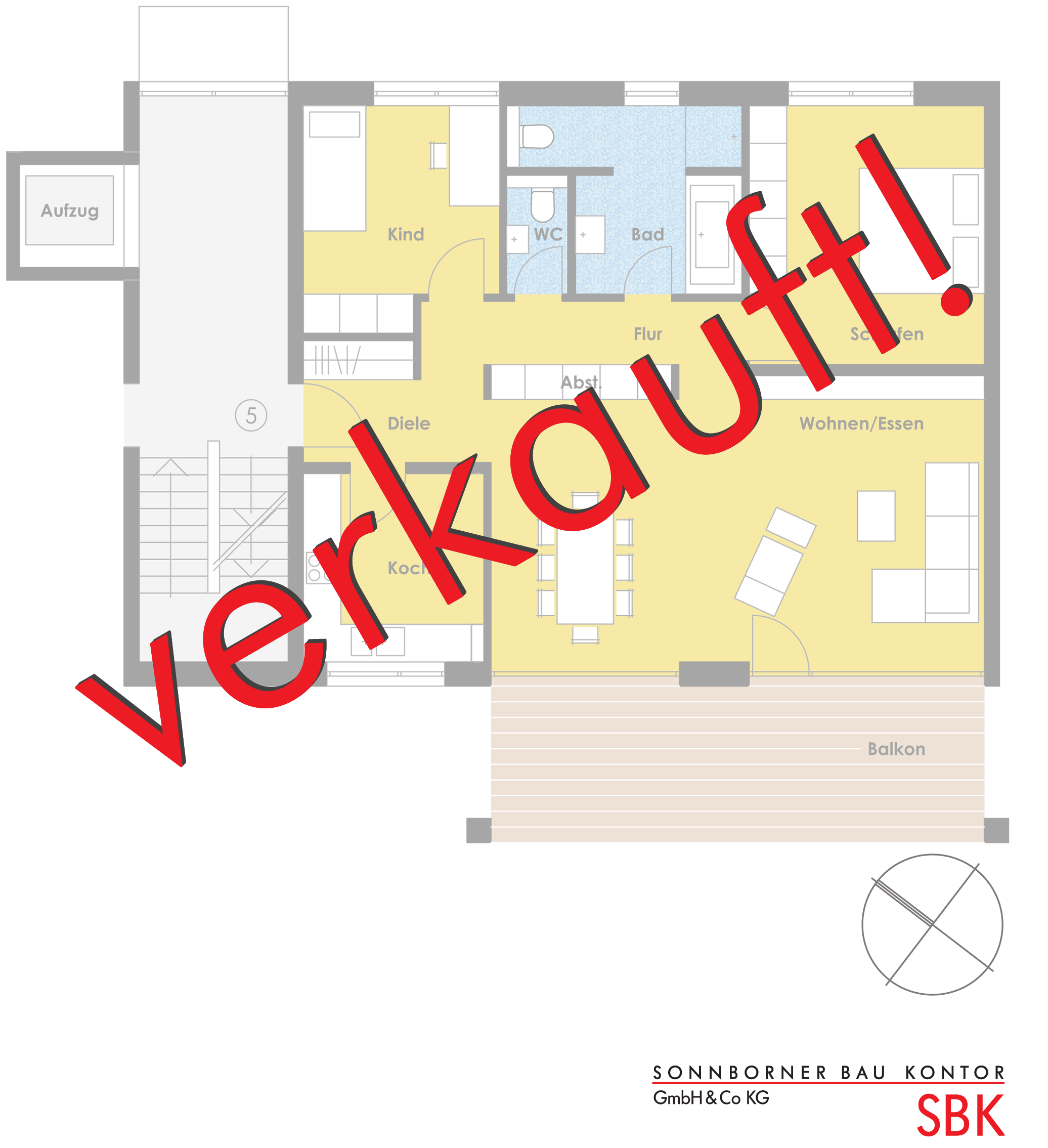 Grundriss Wohnung 5 Objekt Haeselerstraße 1 + 3 in Wuppertal Vohwinkel